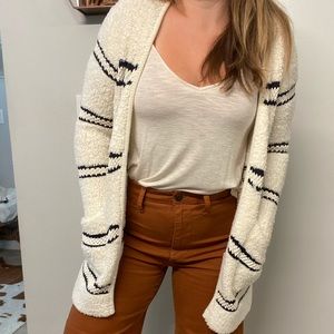 Madewell Striped Bouclé Cardigan Sweater